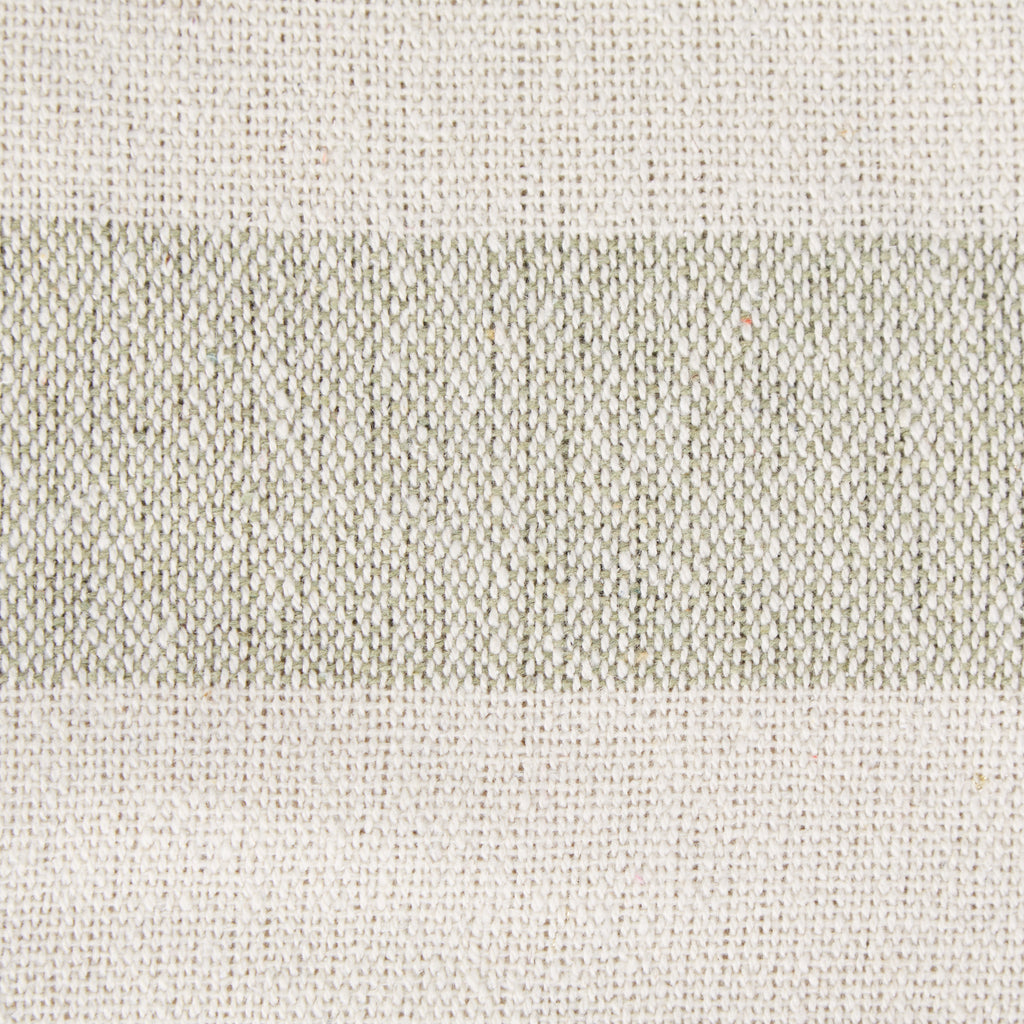 Artichoke / Off White Cabana Stripe Throw Blanket