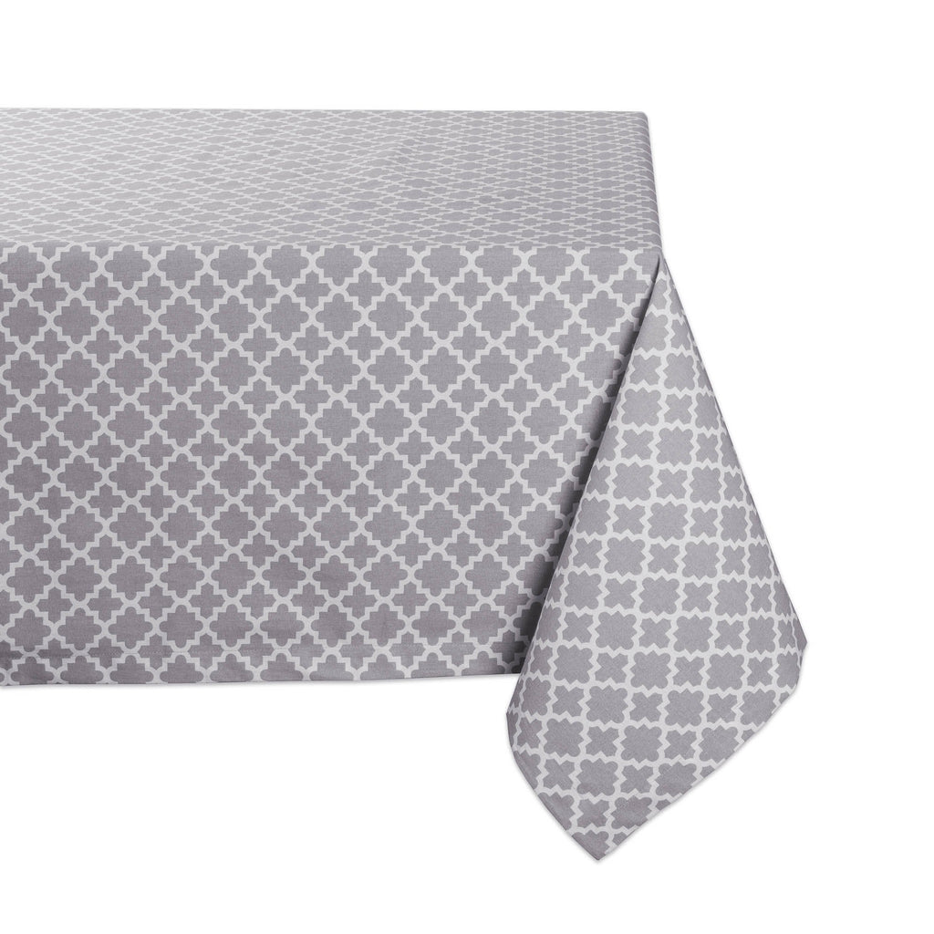 Gray Lattice Tablecloth 60x104