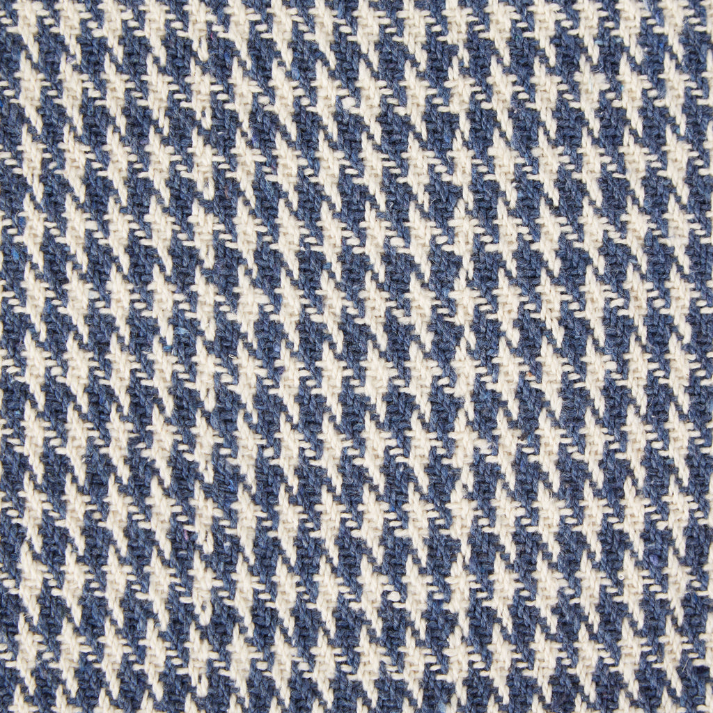 French Blue Houndstooth Throw Blanket
