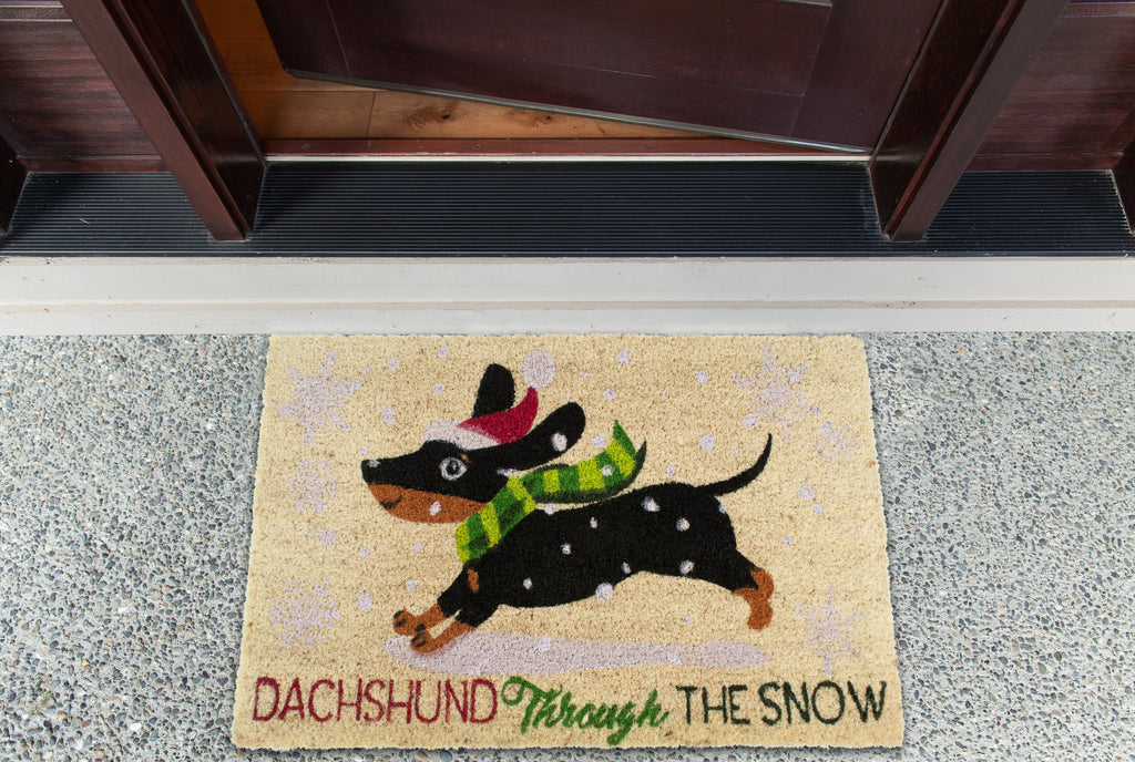 Dachshund Through The Snow Doormat