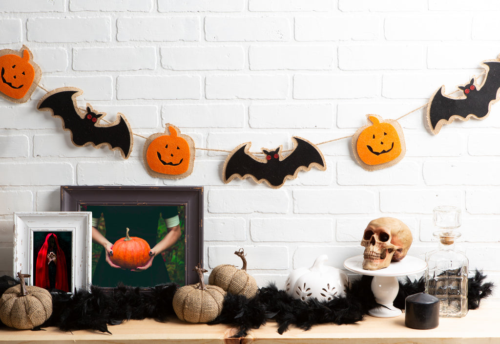 Bat And Pumpkin Halloween Garland