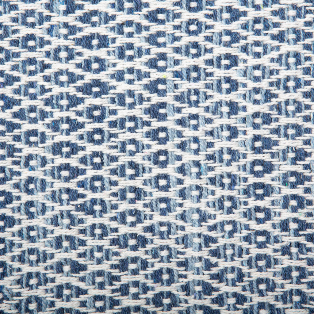DII French Blue Diamond Recycled Yarn Rug