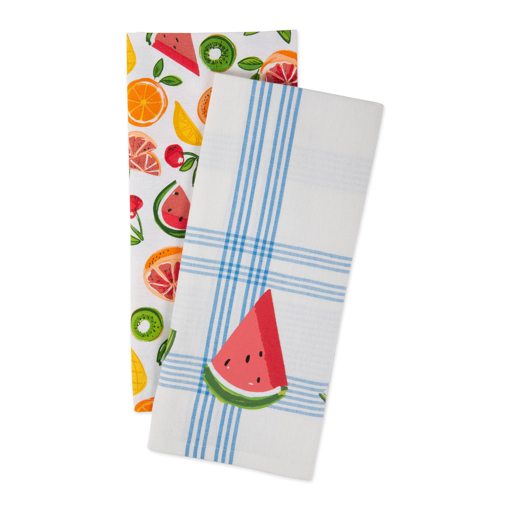 Fruity Slice Print Dishtowel Set of 2