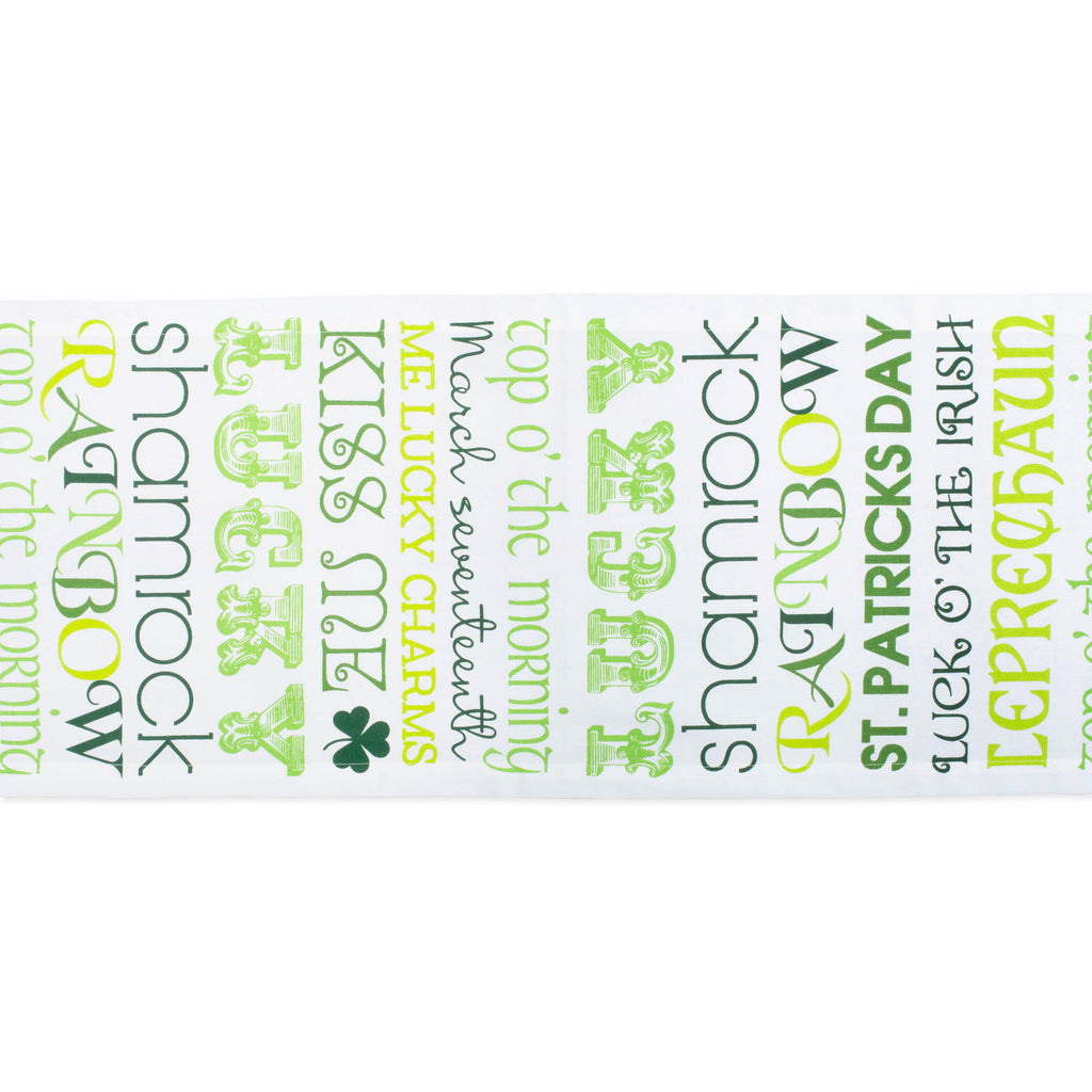 DII St. Patrick's Day Print Table Runner, 14x72"