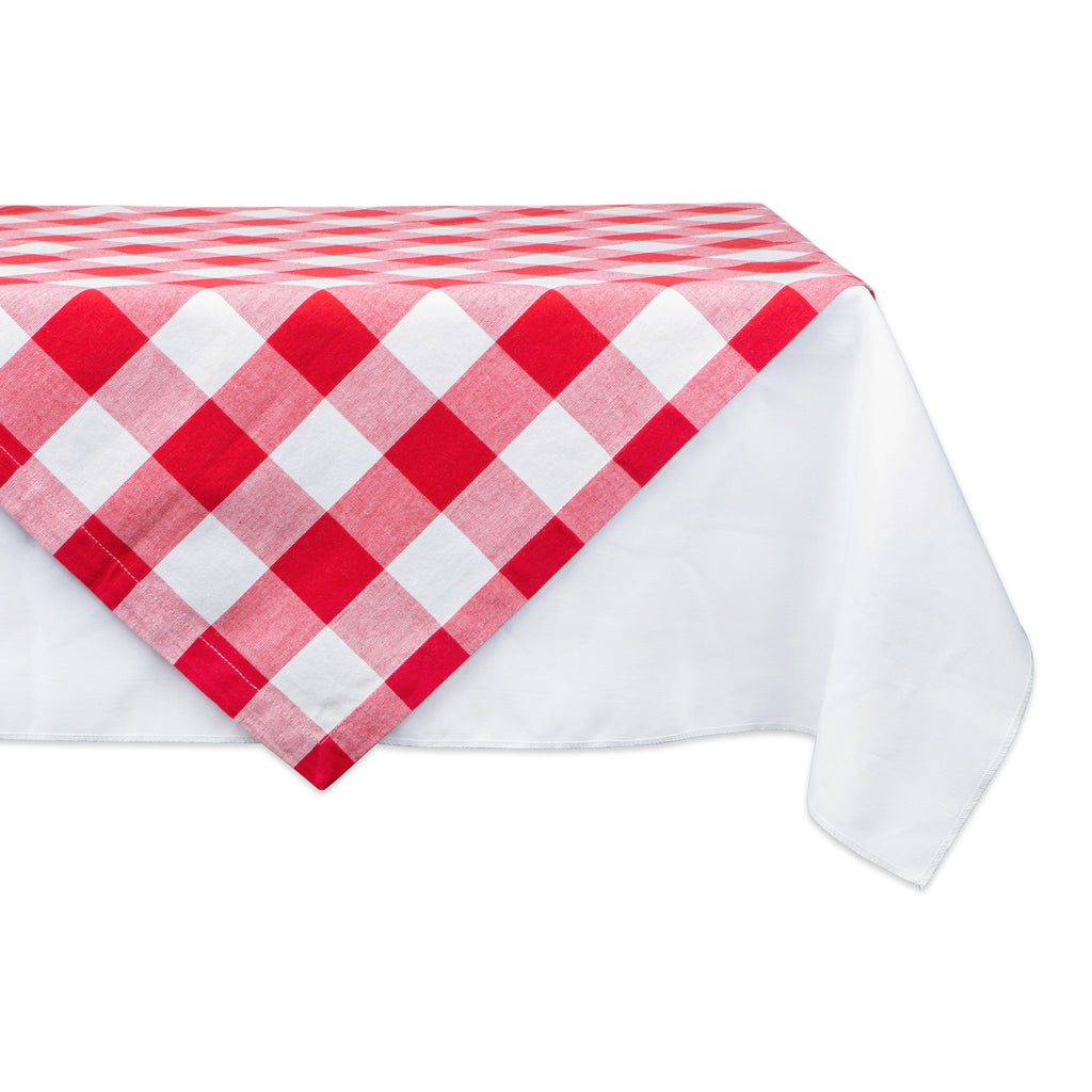 Red & White Buffalo Check Table Topper 40x40