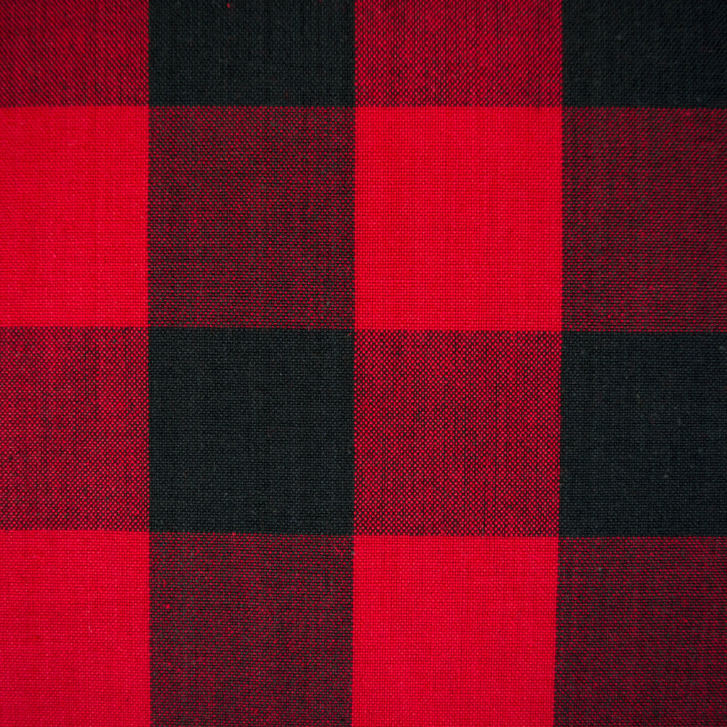 DII Red Buffalo Check Table Topper, 40x40"