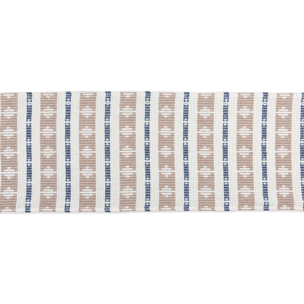 DII French Blue/Stone Colby Southwest Table Runner, 15x72"