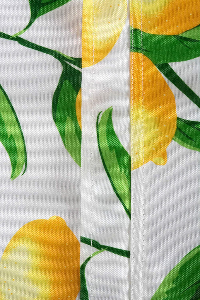 DII Lemon Bliss Print Outdoor Tablecloth With Zipper