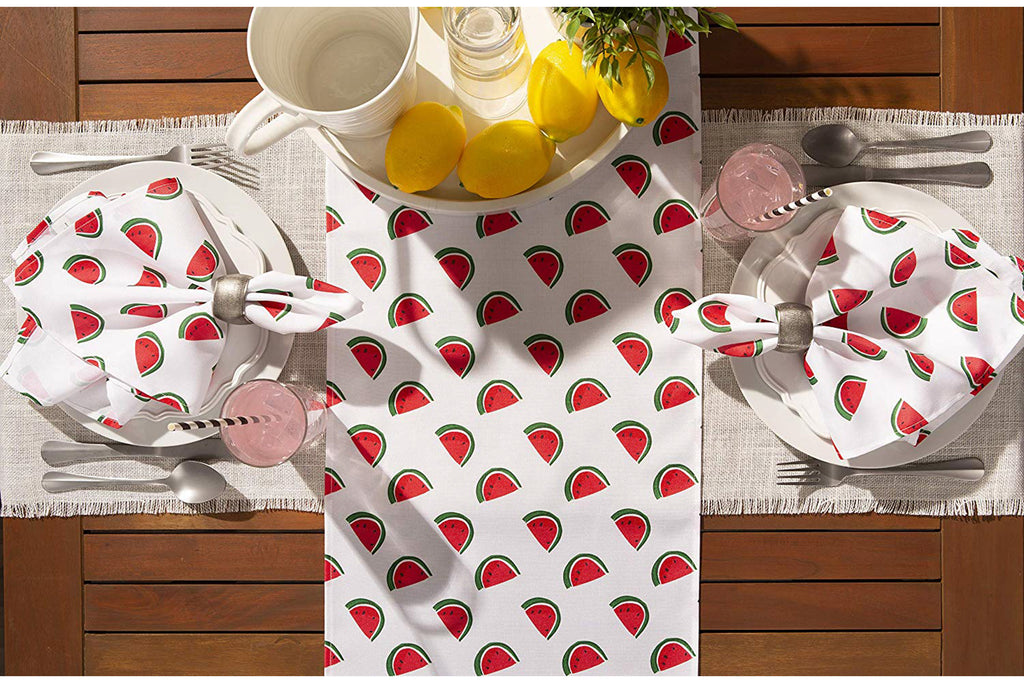 DII Watermelon Print Outdoor Table Runner, 14x72"