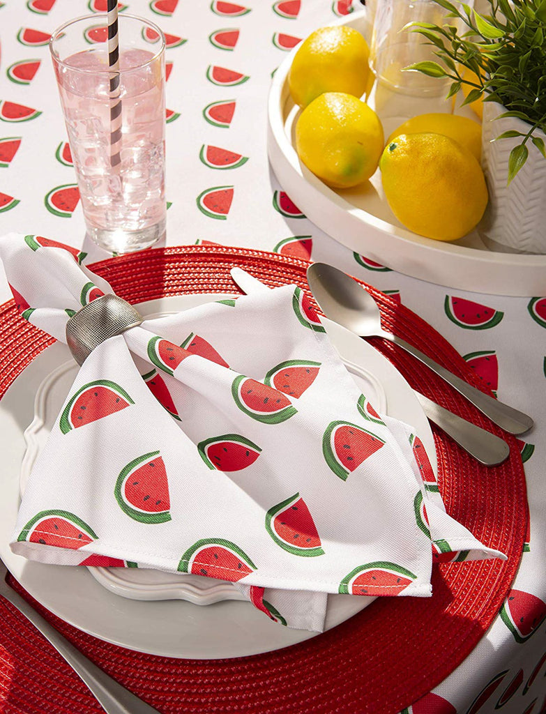 DII Watermelon Print Outdoor Tablecloth With Zipper