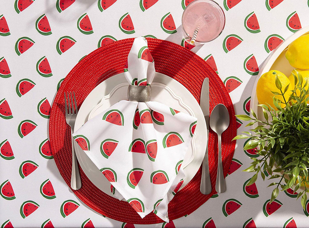 DII Watermelon Print Outdoor Tablecloth With Zipper