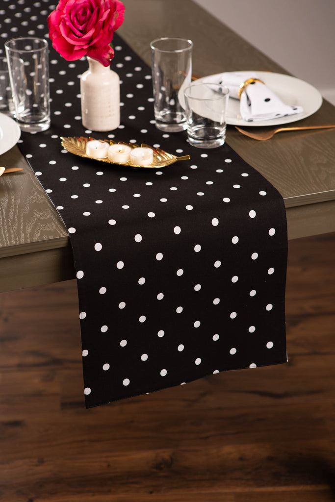 DII Table Set Black Polka Dot Set of 5