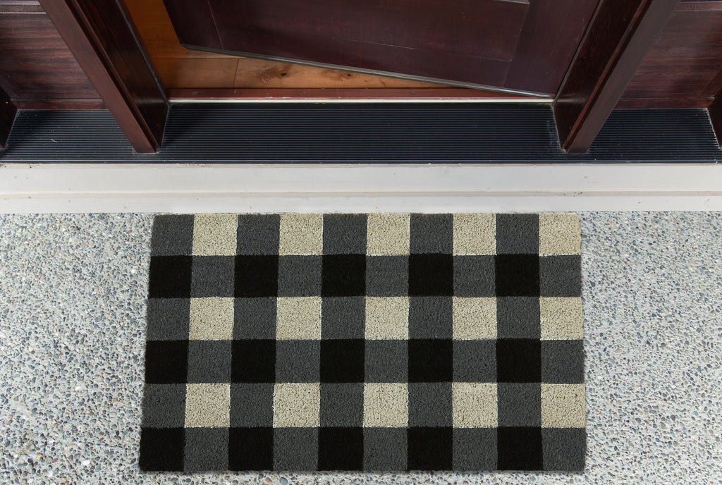 Black & White Buffalo Check Doormat