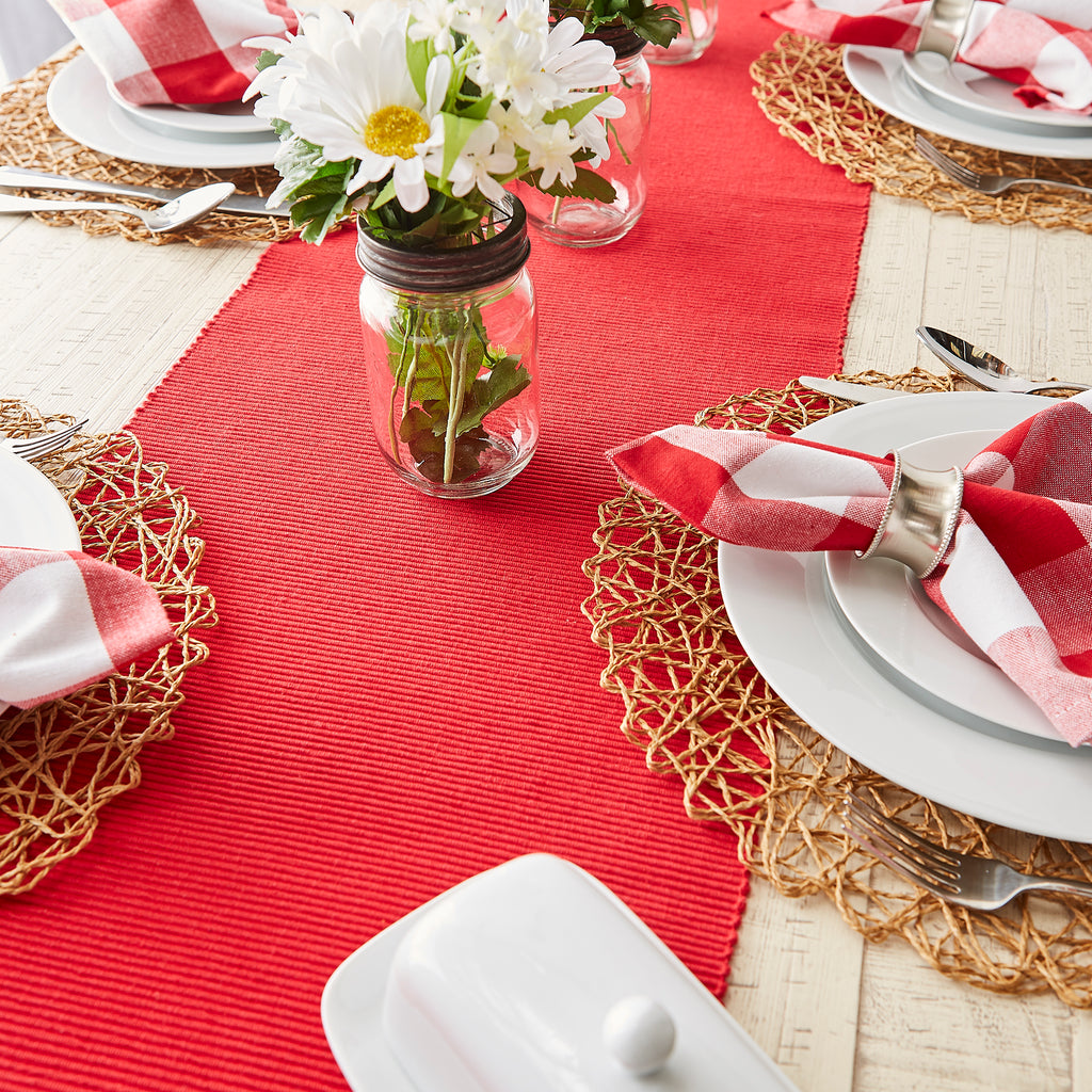 DII Tango Red Table Runner 72
