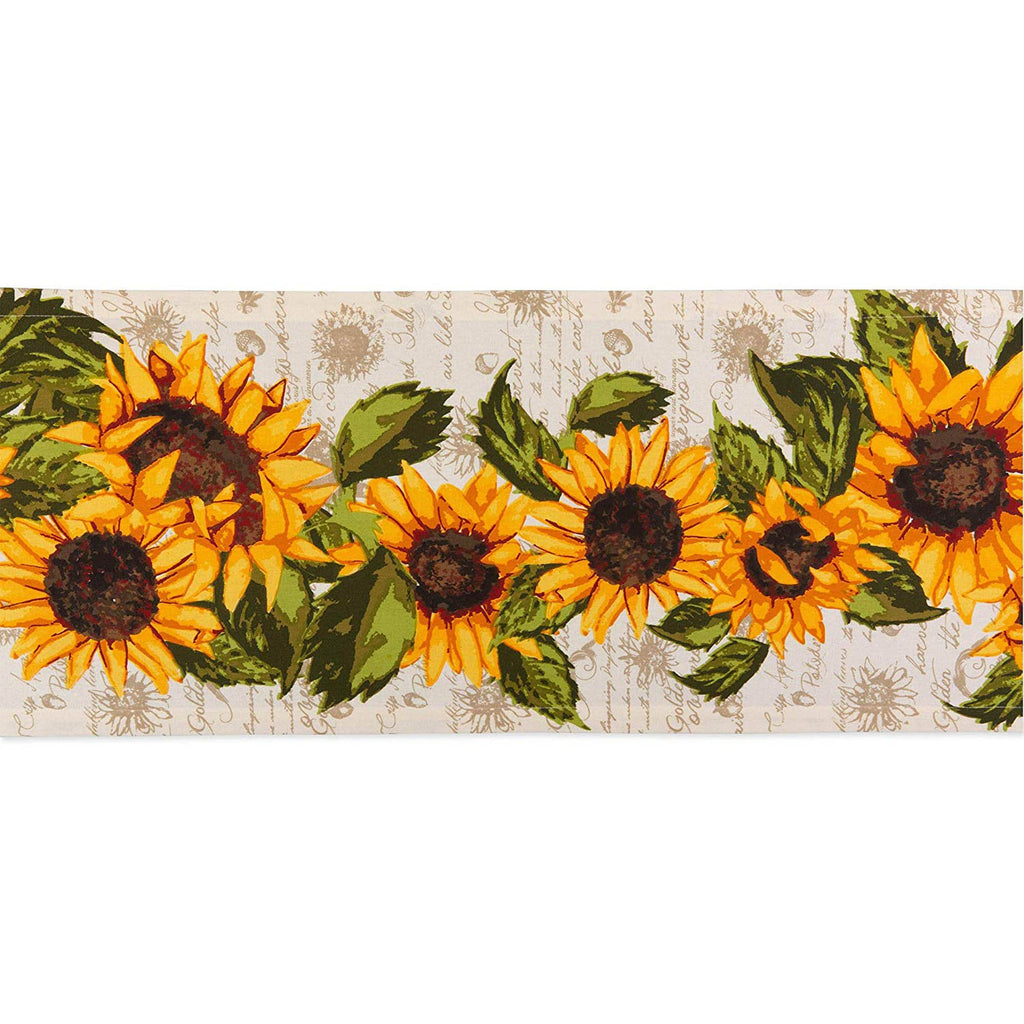 DII Rustic Sunflowers Printed Table Runner