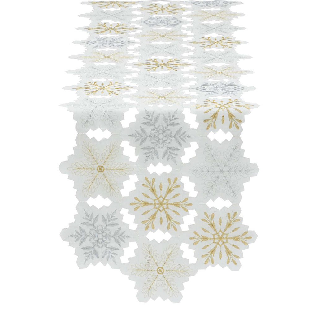 Embroidered Snowflakes Table Set