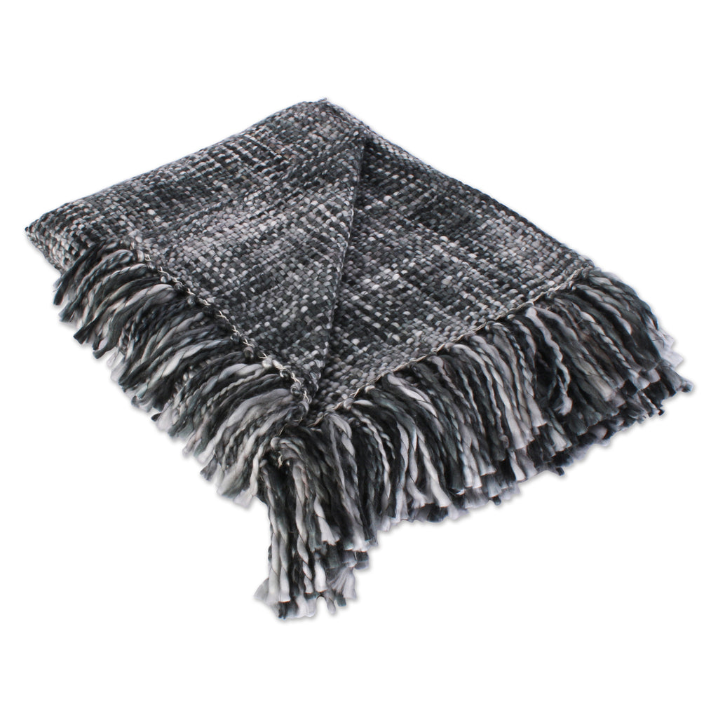 Varigated Mineral Gray Acrylic Throw