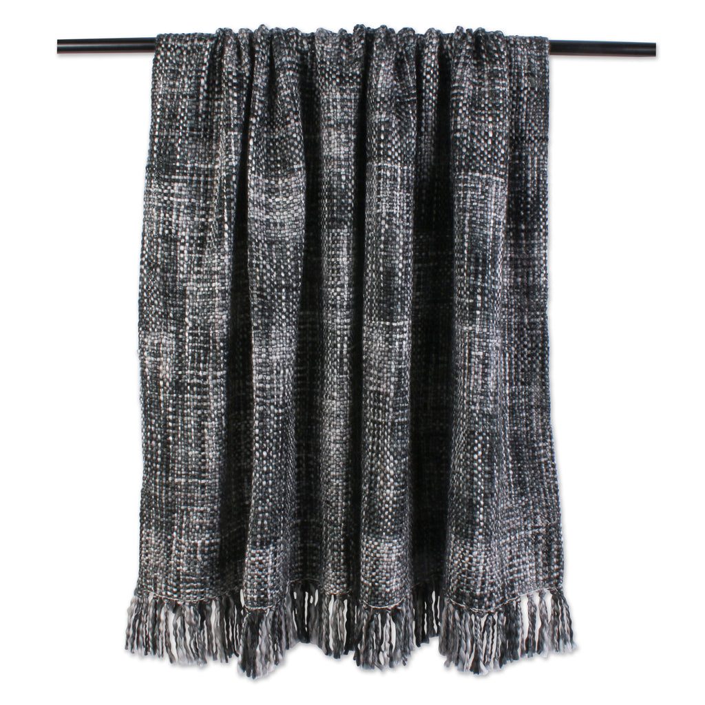 Varigated Mineral Gray Acrylic Throw