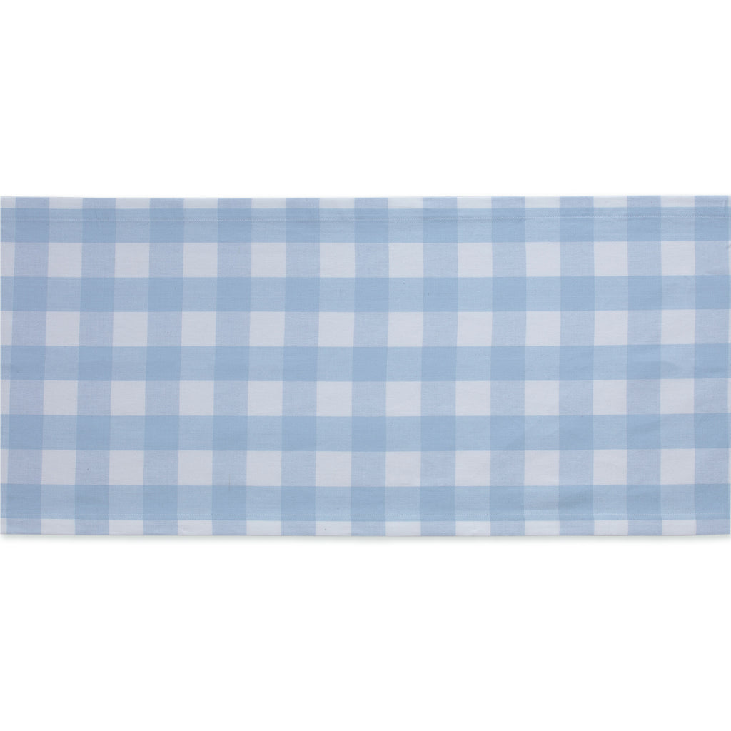 Light Blue Buffalo Check Table Runner 14X108