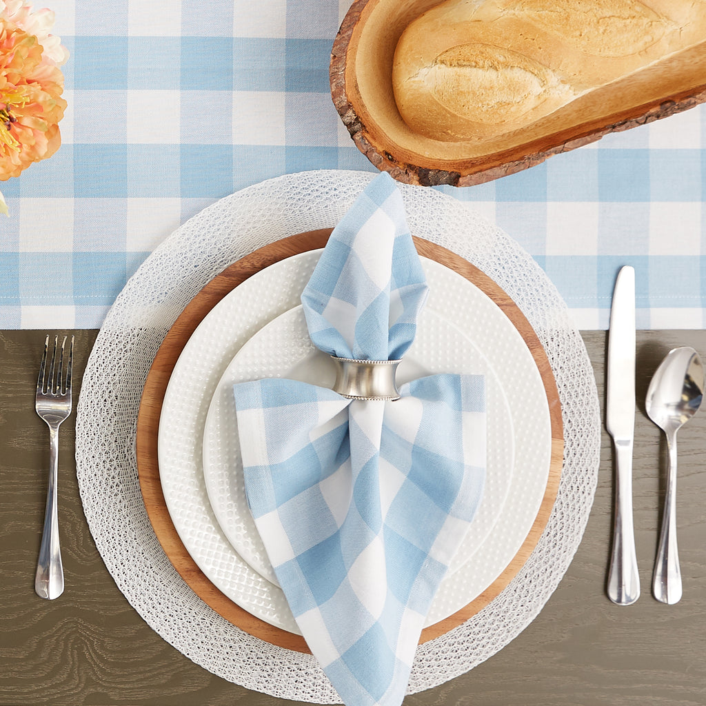 Light Blue Buffalo Check Napkin set of 6