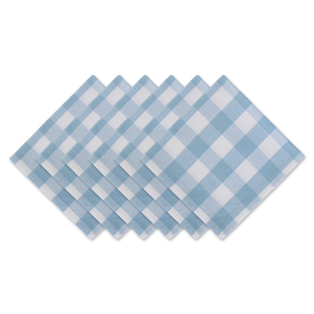 Light Blue Buffalo Check Napkin set of 6