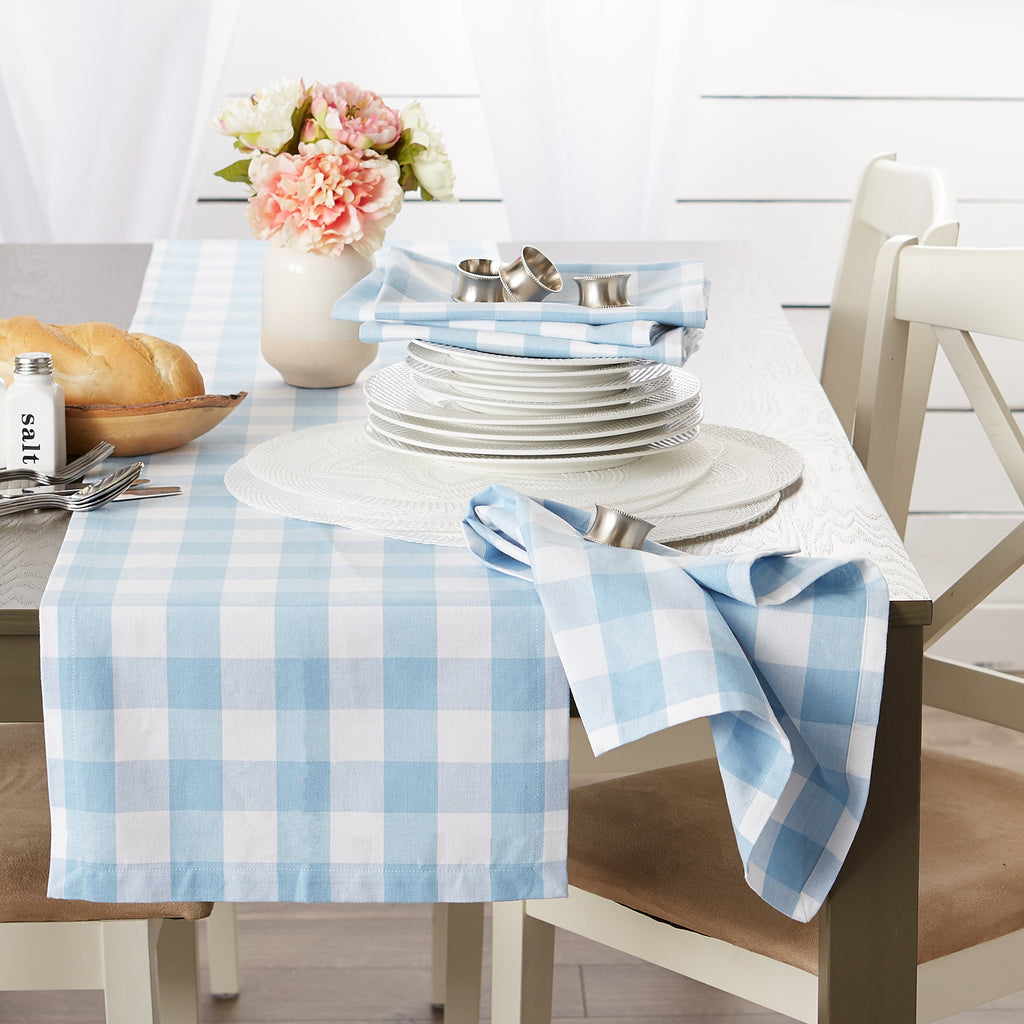 Light Blue Buffalo Check Napkin set of 6