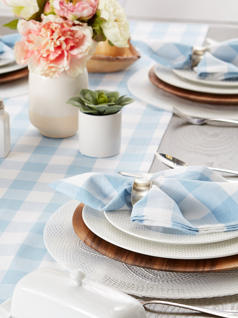 Light Blue Buffalo Check Napkin set of 6