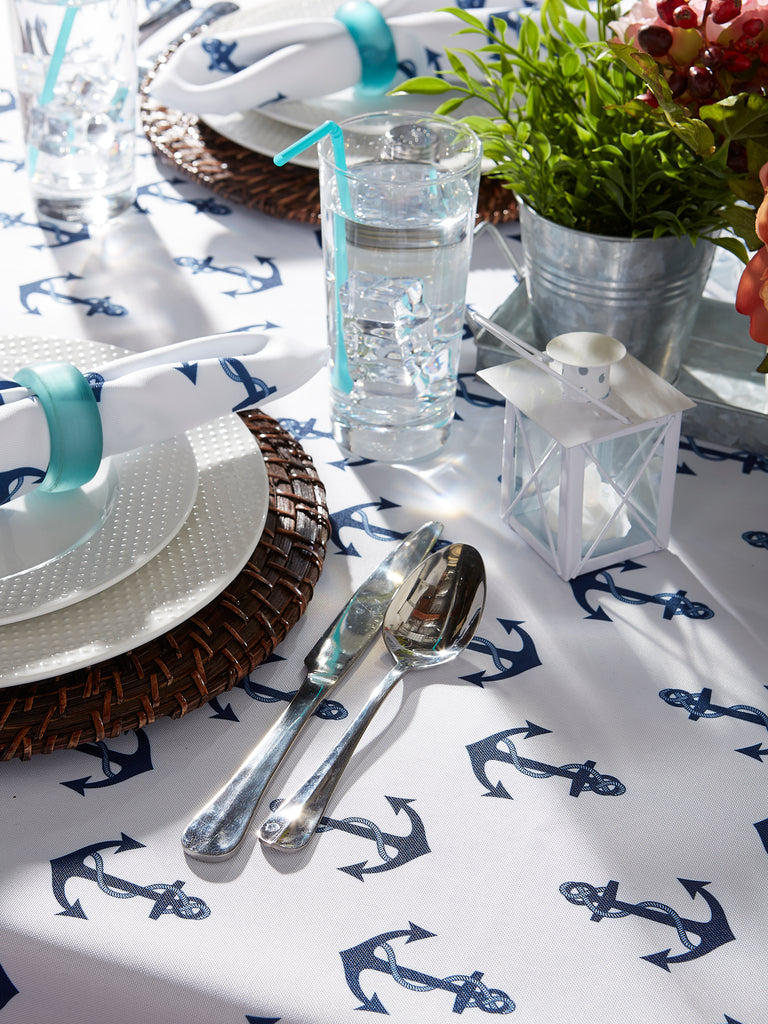 Anchors Print Outdoor Tablecloth 60X84