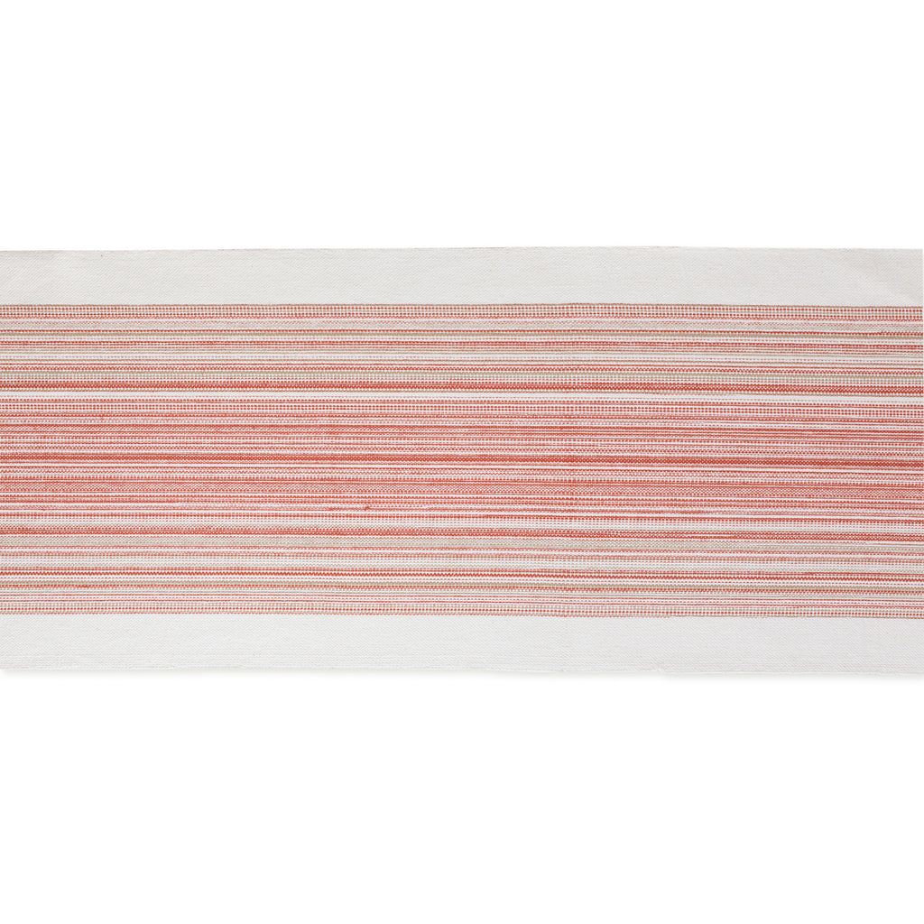 Pimento Striped Fringe Ribbed Table Runner 14X108