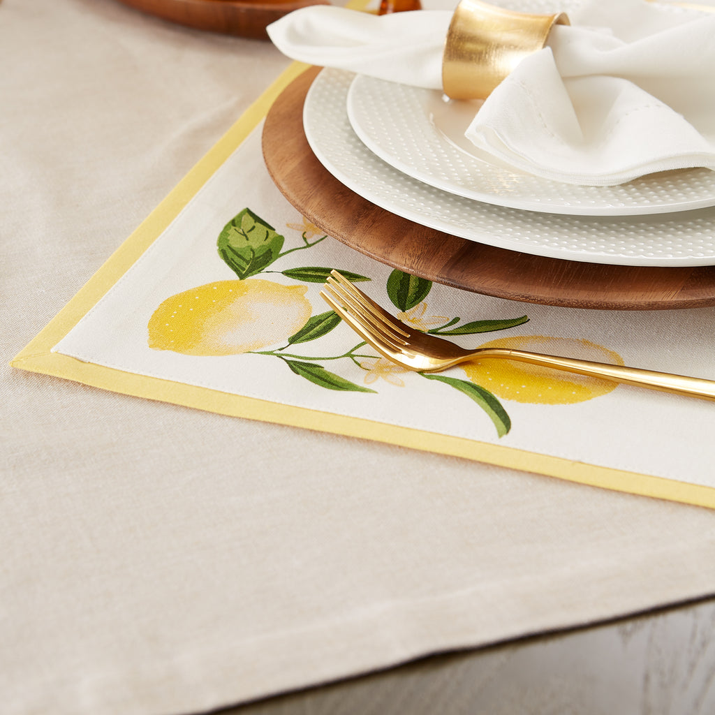 Lemon Bliss Printed Placemat set of 6