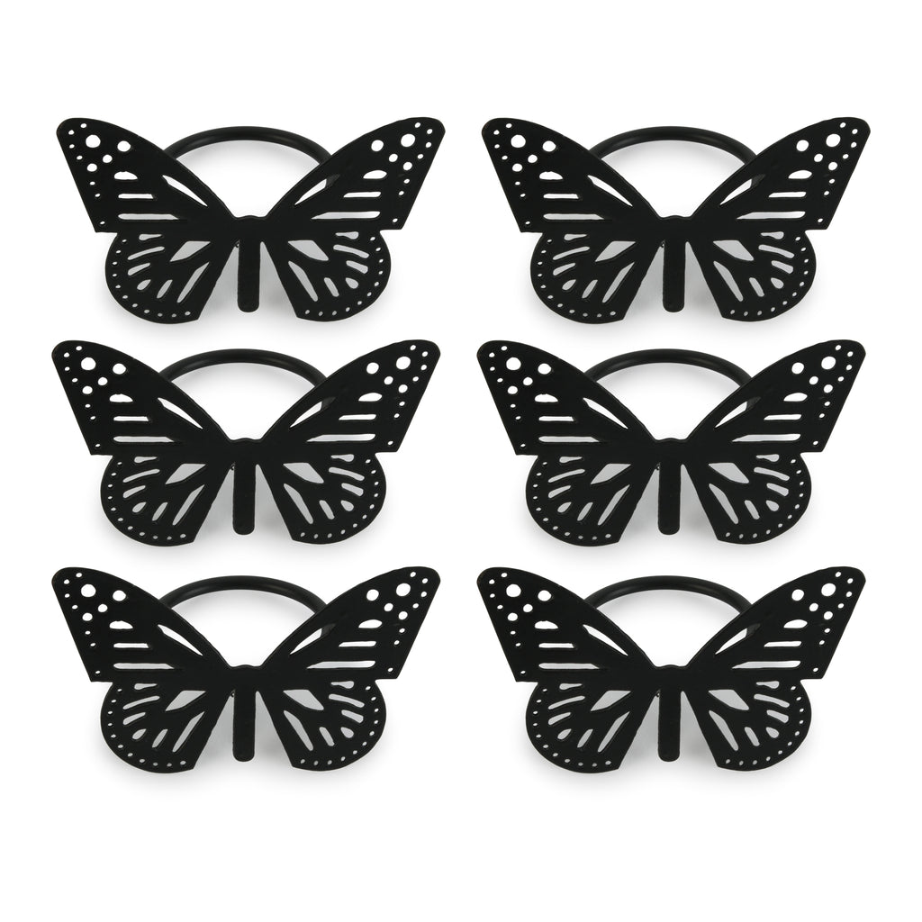 Butterfly Napkin Ring Set of 6