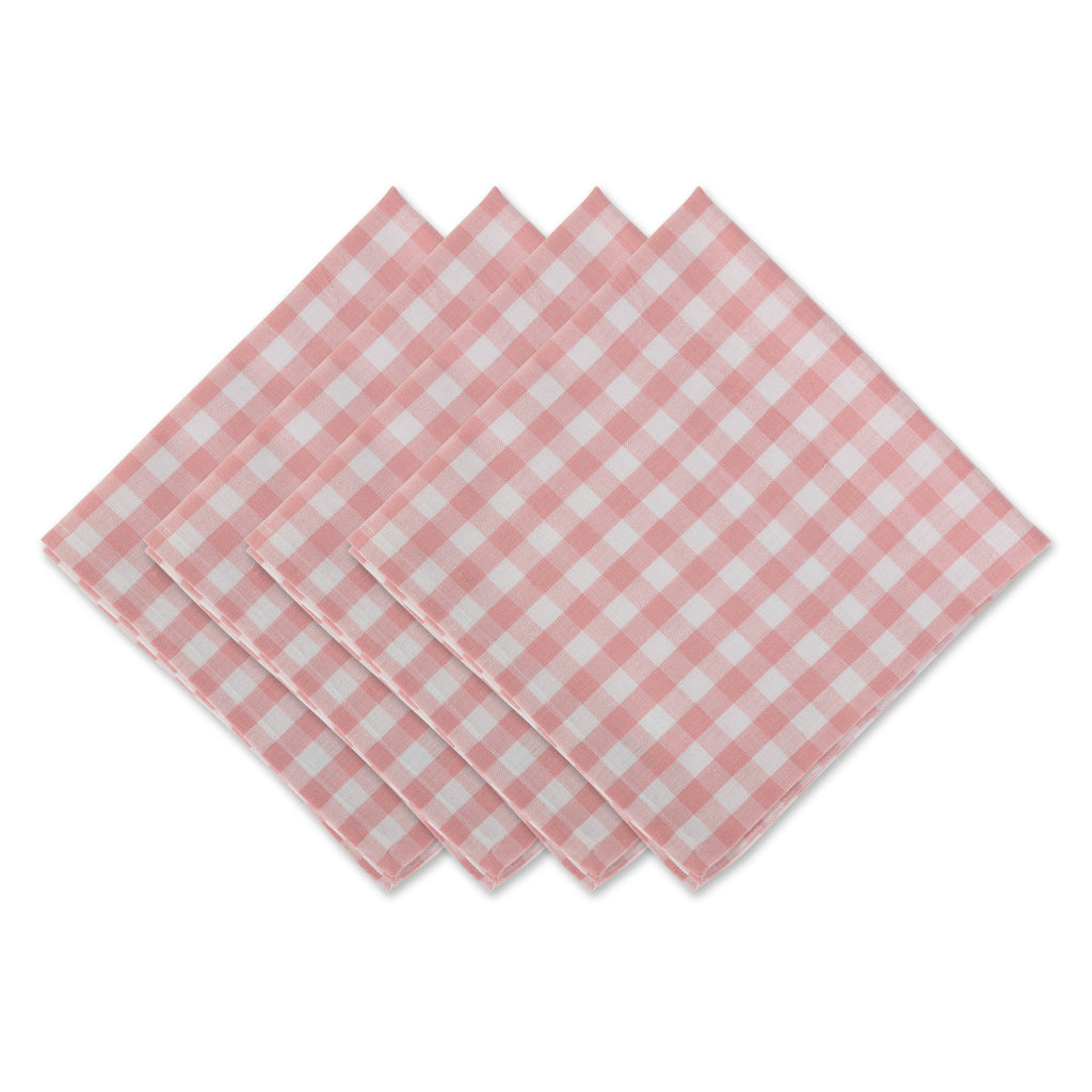 Pink/White Gingham Napkin set of 4