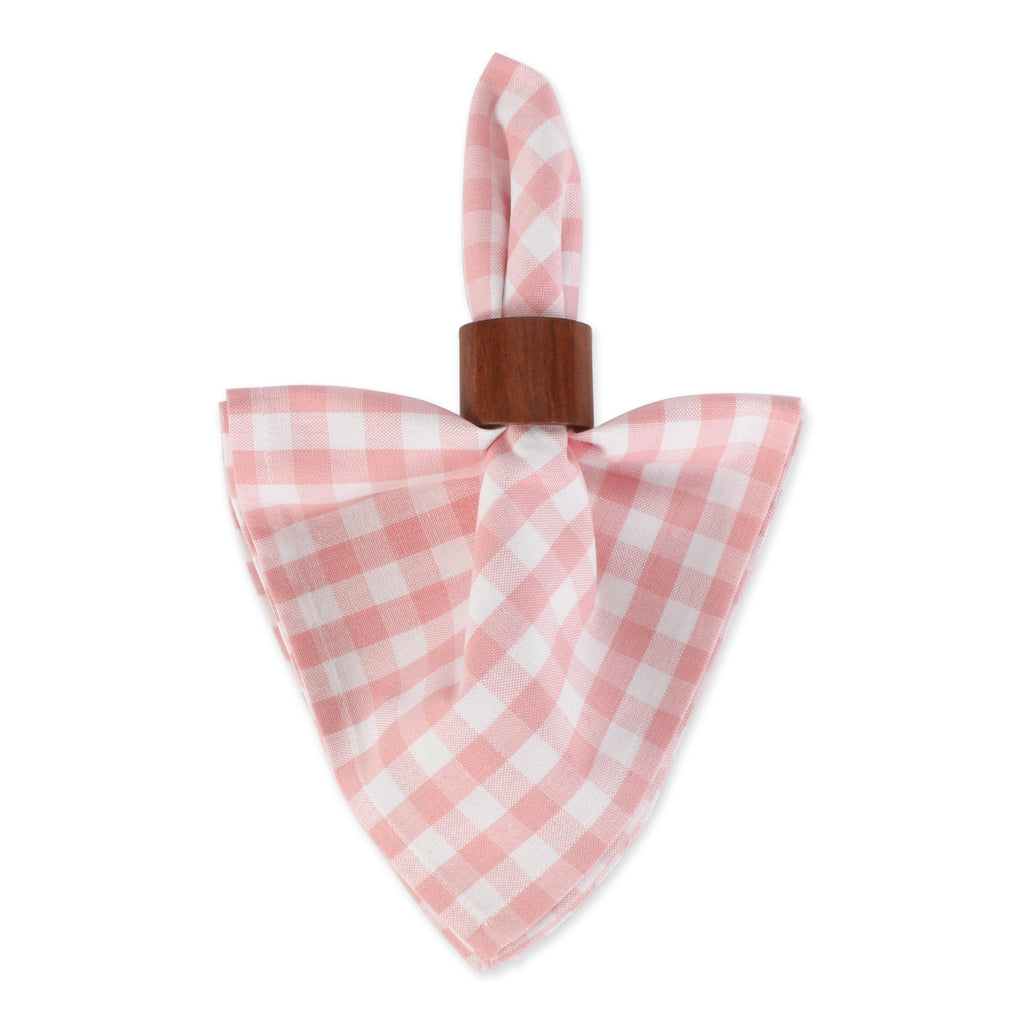 Pink/White Gingham Napkin set of 4