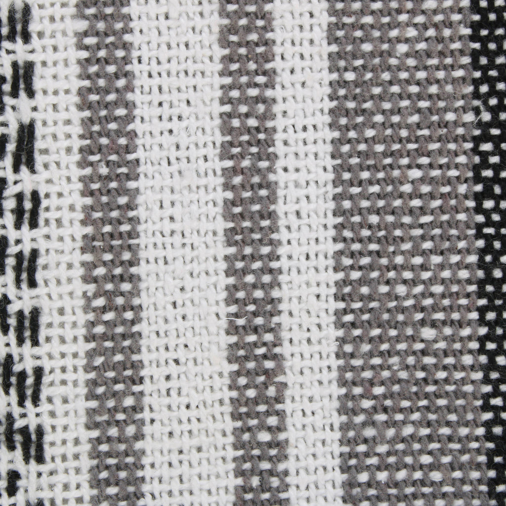 Black Farmhouse Stripe Throw