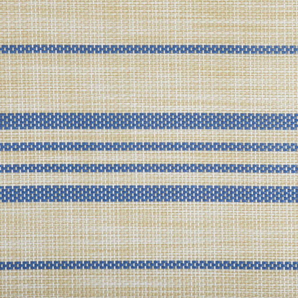 French Blue Farmhouse Stripe Pvc Woven Placemat set of 6