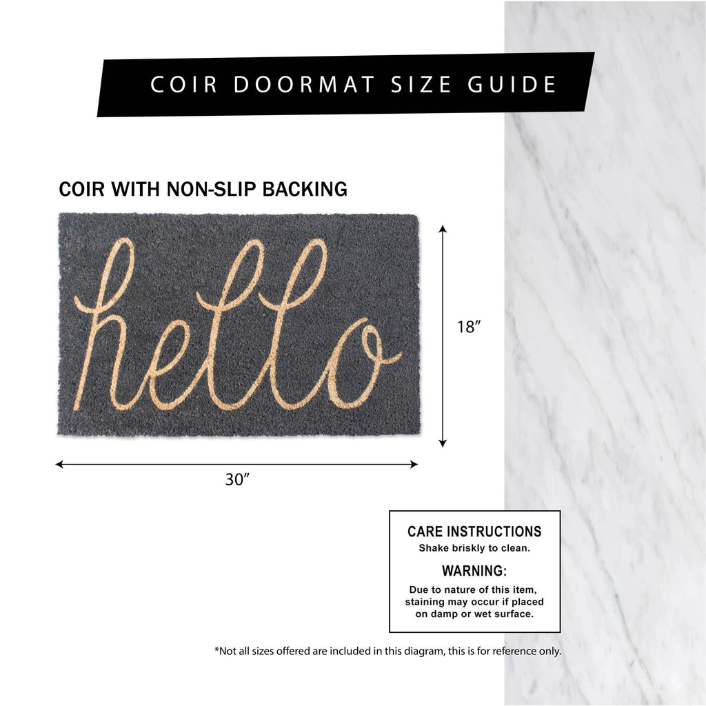 Hello-Goodbye Engraved Doormat