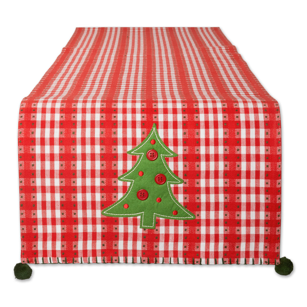 Jolly Tree Reversible Embellished Table Runner 14X72
