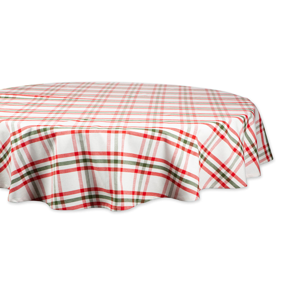 Nutcracker Plaid Tablecloth 70 Round