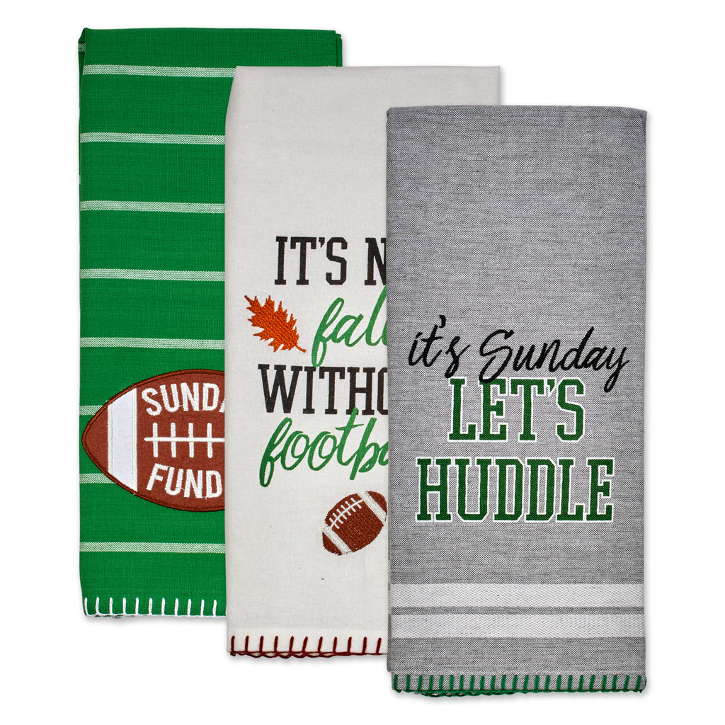 Sunday Football Dishtowels set of 3
