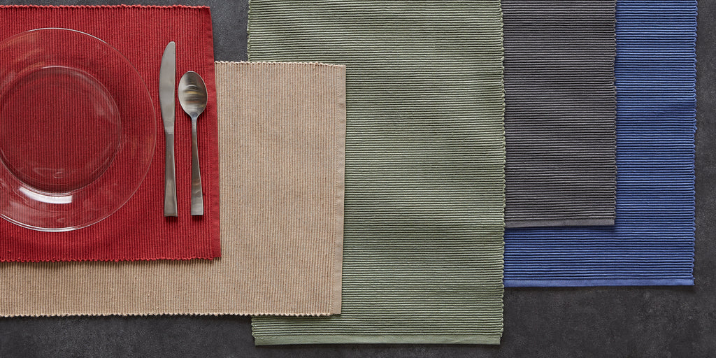 Mineral Gray Ribbed Placemat set of 6