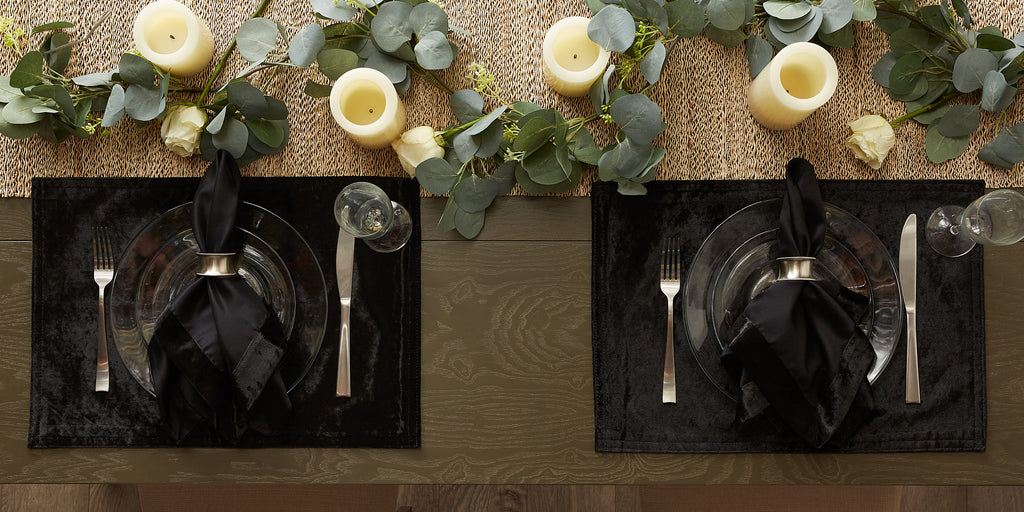 Black Velvet Placemat Set of 4