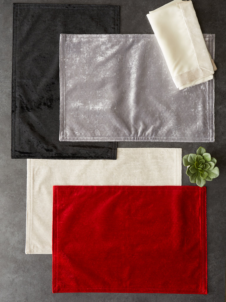 Black Velvet Placemat Set of 4