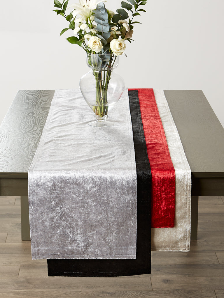 Black Velvet Table Runner 14x72