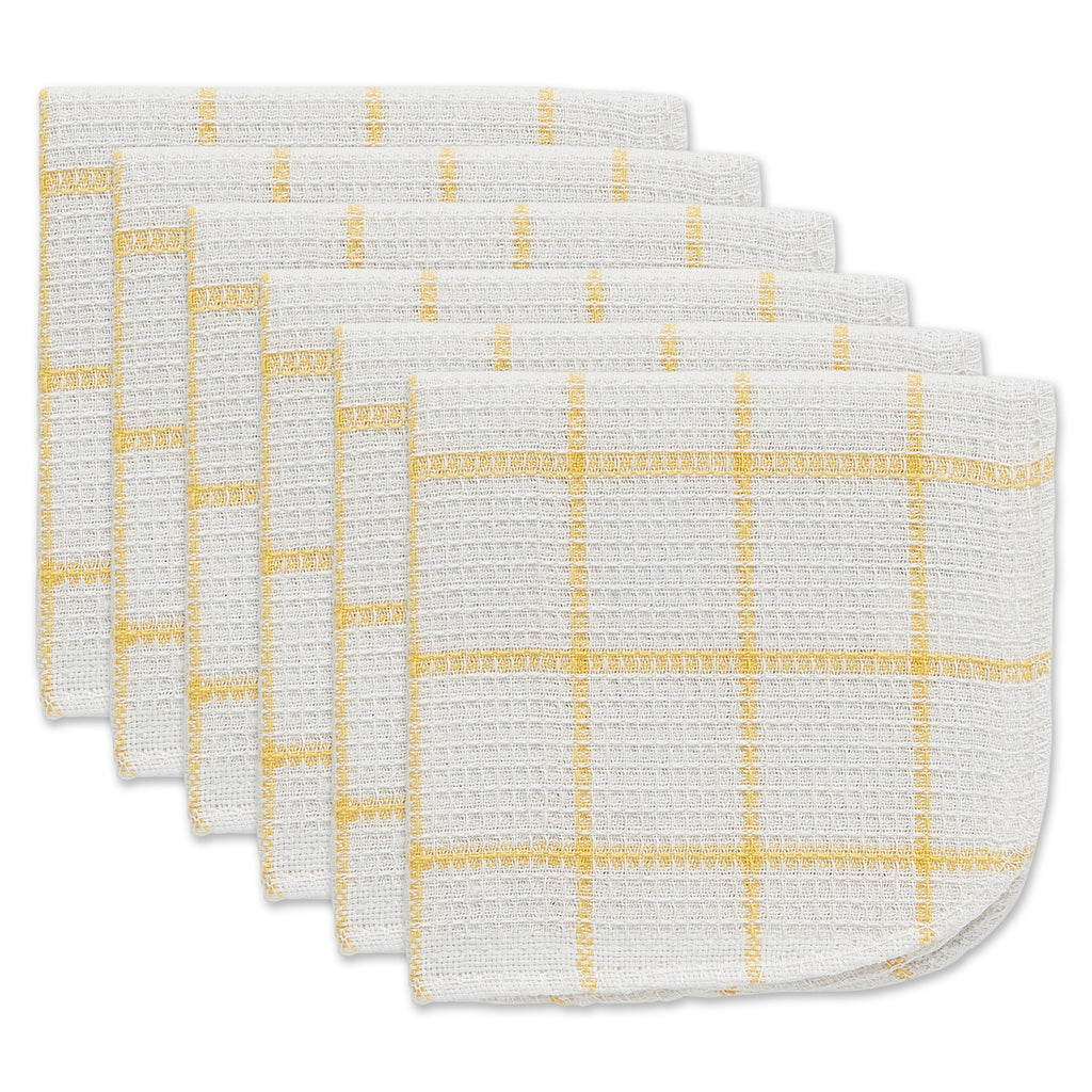 Yellow Scrubber Dishcloth set of 6