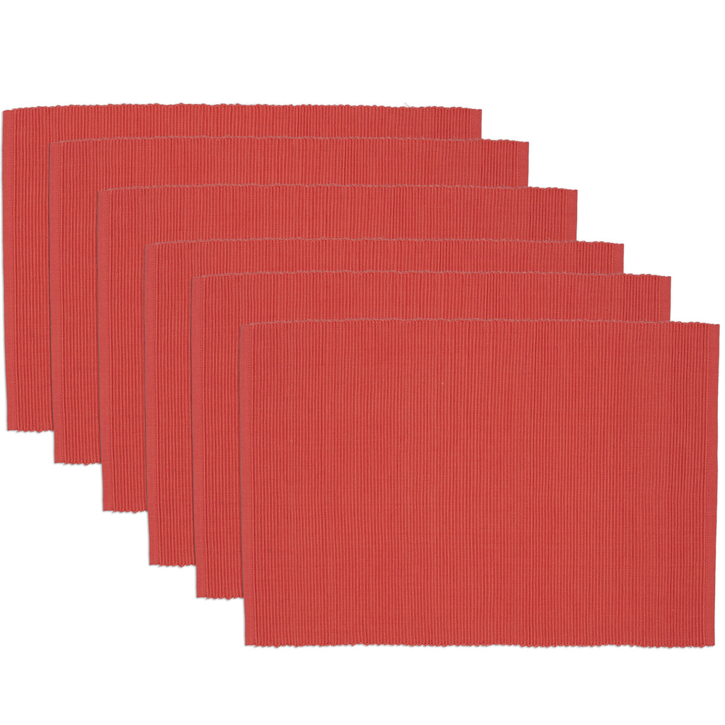 Georgia Peach Ribbed Placemat set of 6