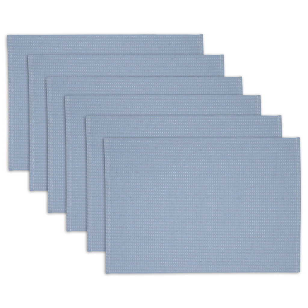 Icy Blue Dobby Dots Placemat set of 6
