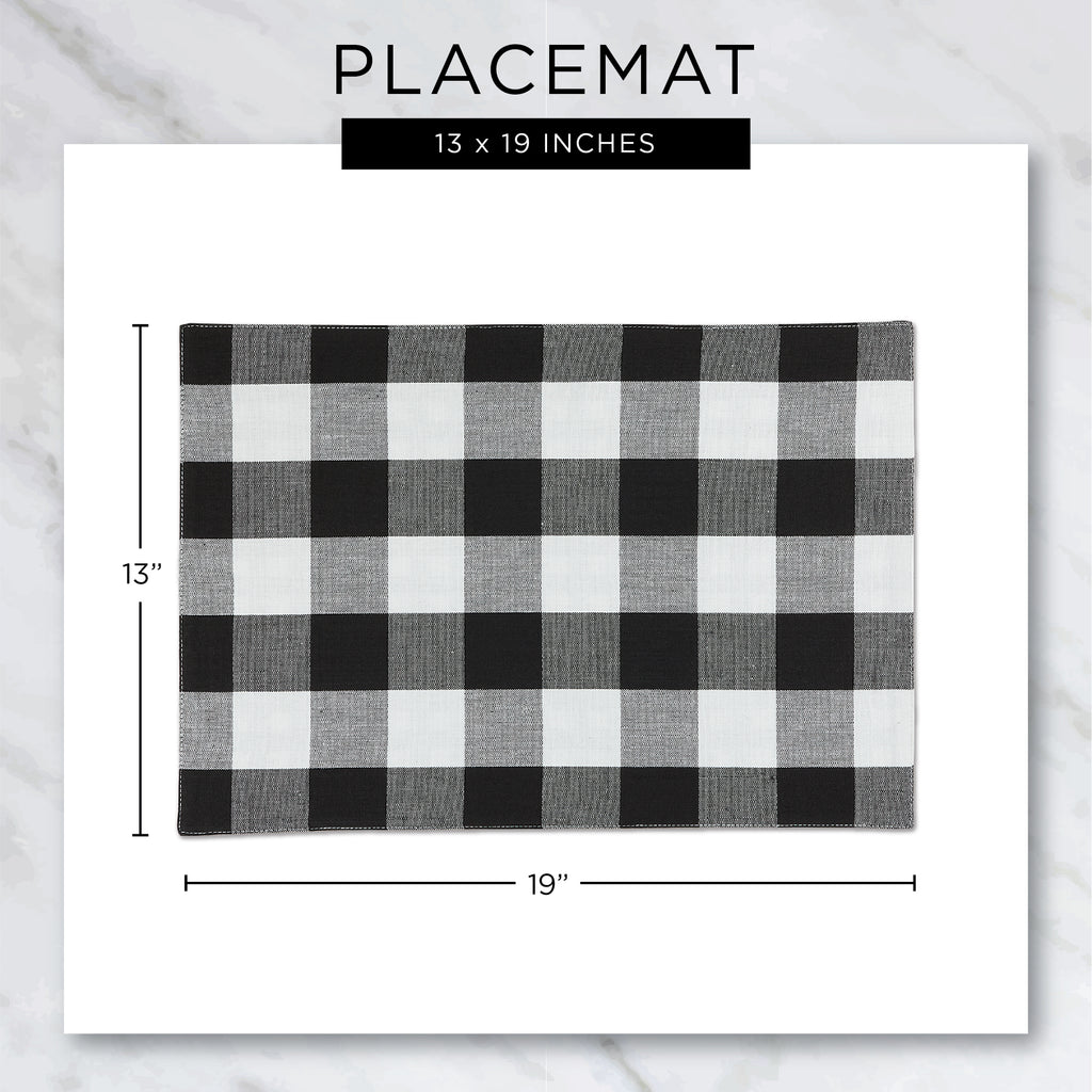 DII Gray & White 2-Tone Ribbed Placemat Set of 6