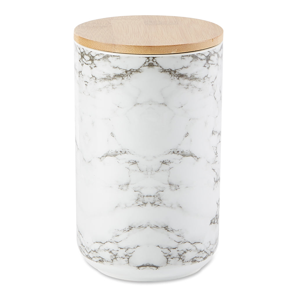 White Marble Ceramic Treat Canister