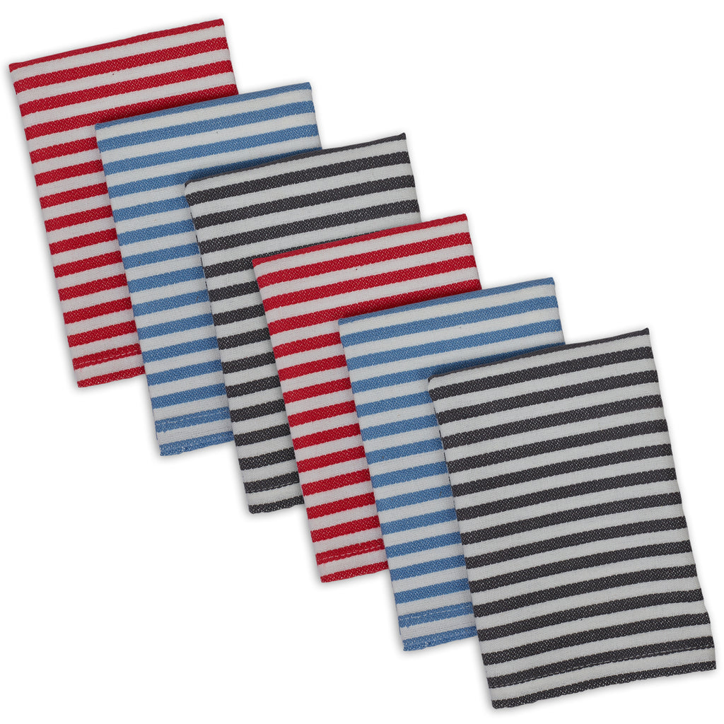 I Love Paris Striped Heavyweight Dishcloths set of 6