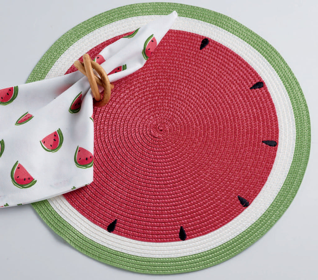 Summer Day Watermelon Round Placemats set of 6